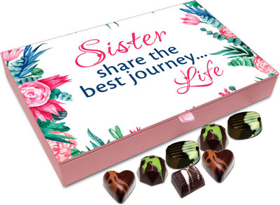 

Chocholik Rakshabandhan Gift Box - Sister Share the Best Journey...life - 12pc Truffles(144 g)