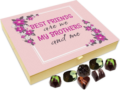 

Chocholik Rakhi Gift Box - Best Friend Are We My Brother and Me - 20pc Truffles(240 g)