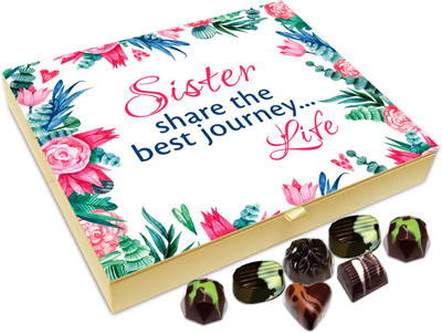 

Chocholik Rakshabandhan Gift Box - Sister Share the Best Journey...life - 20pc Truffles(240 g)