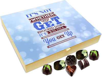 

Chocholik Gift Box - It's Not Whether You Get Knocked Down - 20pc Truffles(240 g)