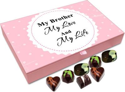 

Chocholik Rakshabandhan Gift Box - My Brother My Love and My Life - 12pc Truffles(144 g)