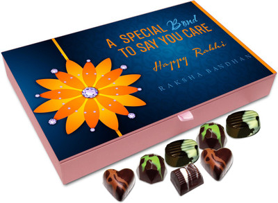 

Chocholik Rakshabandhan Gift Box - A Special Bond to Say You Care - 12pc Truffles(144 g)