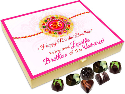 

Chocholik Rakhi Gift Box - To the Most Lovable Brother of the Universe! - 20pc Truffles(240 g)