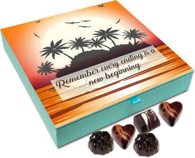 Chocholik Gift Box - Remember Every Ending Is A New Beginning - 9pc Truffles(108 g)