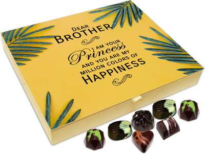 

Chocholik Rakshabandhan Gift Box - Dear Brother I Am Your Princess and You Are My - 20pc Truffles(240 g)