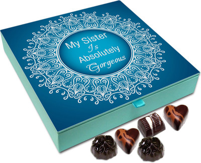 

Chocholik Rakhi Gift Box - My Sister Is Absolutely Gorgeous - 9pc Truffles(108 g)