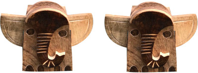 

Asma Wooden Bank For Kids And Adults - Elephant Shape Coin Bank(Brown)