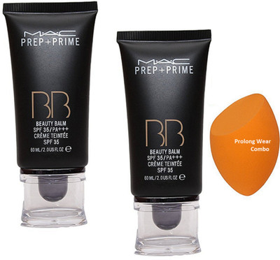 

Pro longwear combo Sponge Puff,Mac Prep+Prime BB Cream Pack Of 2(Set of 3)