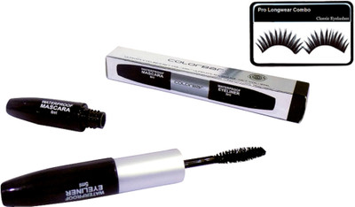 

Pro longwear combo Eyelashes With Colorbar 2in1 Eyeliner & Mascara(Set of 2)