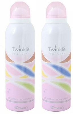 

Rasasi Twinkle Deodorant Spray - For Girls(250 ml, Pack of 2)