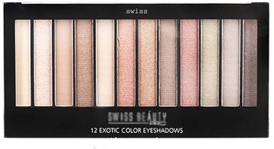 

Swiss Beauty Pro Fearless 12 Exotic Color Eyeshadow ~ A Combination Of Matte, Semi-Matte & Shimmering Eyeshadow 18 g(Fearless)