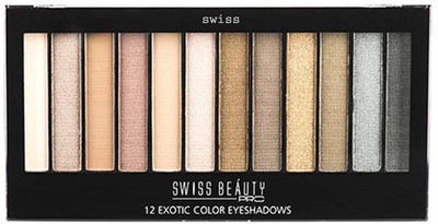 

Swiss Beauty Pro WESTERN 12 Exotic Color Eyeshadow ~ A Combination Of Matte, Semi-Matte & Shimmering Eyeshadow 18 g(Multi Color)