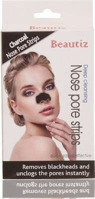 

Beautiz Deep Cleansing Black Head / White Heads Remover Nose Pore Strips For Men and Women ( 1 Strip Pack ) Charcoal(14 g)