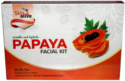 

SKIN ALIVE Papaya Facial Kit For Smooth And Silky Skin 75 g(Set of 5)