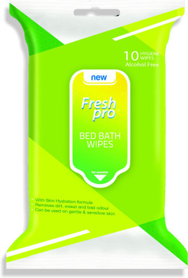 

Fresh Pro Green Bed bath wipes pack of 1