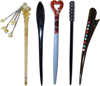 

demure Combo of Multi Color Juda Sticks Bun Stick(Multicolor)