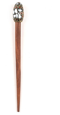 

GypsyJ Tibet Art Brown & White For Girl and Women Hair Pin(Brown)