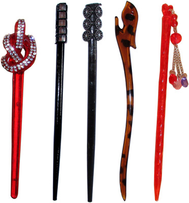 

liaison Combo of Multi Color Juda Sticks Bun Stick(Multicolor)