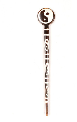GypsyJ Hippie White & Black For Girl and Women Hair Pin(Black)