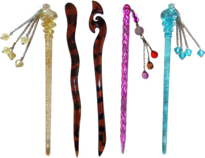 

convalesce Combo of Multi Color Juda Sticks Bun Stick(Multicolor)