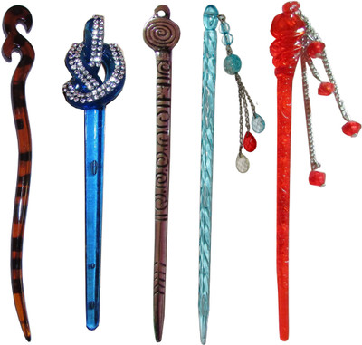 

weird Combo of Multi Color Juda Sticks Bun Stick(Multicolor)