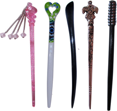 

forsake Combo of Multi Color Juda Sticks Bun Stick(Multicolor)