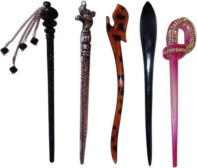 

cemetery Combo of Multi Color Juda Sticks Bun Stick(Multicolor)