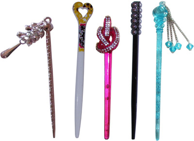 

Ecstasy Combo of Multi Color Juda Sticks Bun Stick(Multicolor)