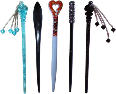 

embezzle Combo of Multi Color Juda Sticks Bun Stick(Multicolor)