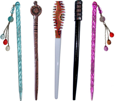 

cemetery Combo of Multi Color Juda Sticks Bun Stick(Multicolor)
