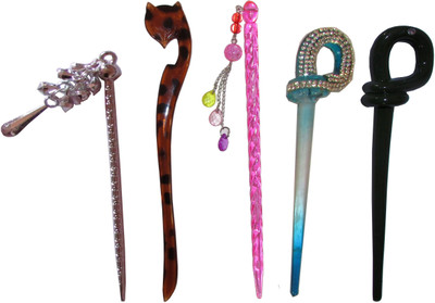 

pharaoh Combo of Multi Color Juda Sticks Bun Stick(Multicolor)