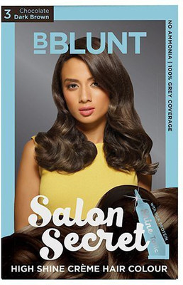 

BBlunt Salon Secret High Shine Creme Dark Brown 3 Hair Color(Chocolate Dark brown)