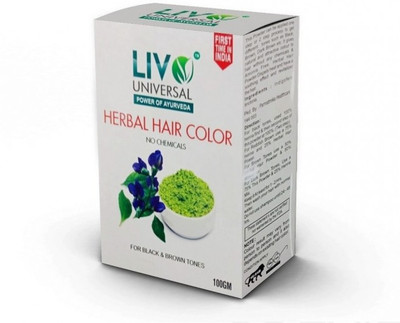 

LIVO UNIVERSAL NATURAL HAIR COLOR-100Gm Hair Color(Black, Brown, Burgundy, Red)