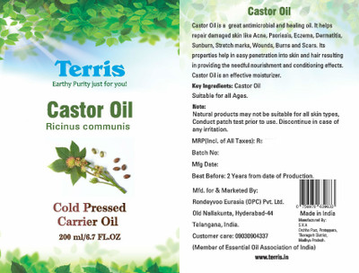 

Terris Castor Oil Hair Oil(200 ml)