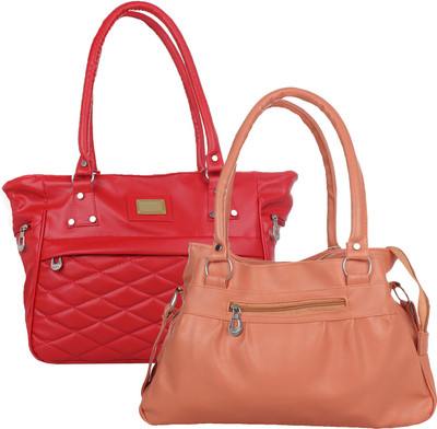 

Element Cart Hand-held Bag(Red, Tan)