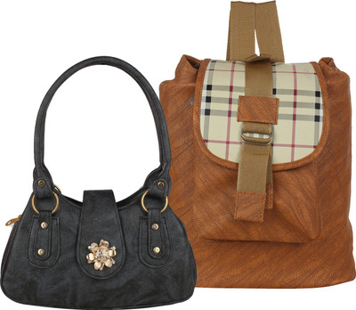 

Fillin Cart Shoulder Bag(Black, Brown)