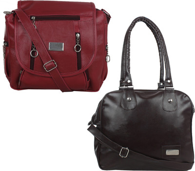 

Fillin Cart Sling Bag(Brown, Maroon)