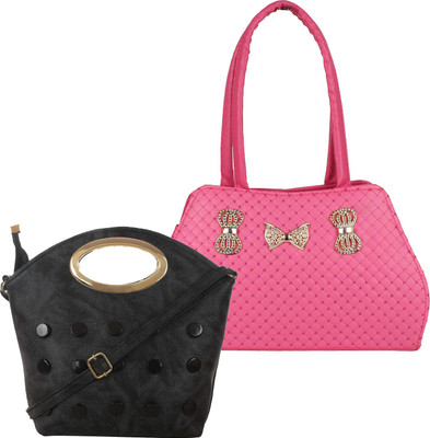

Element Cart Hand-held Bag(Black, Pink)