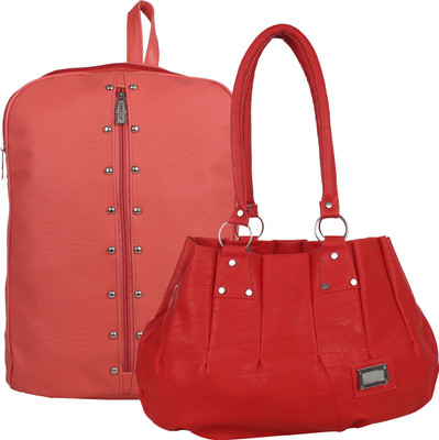 

Fillin Cart Shoulder Bag(Tan, Red), Red;tan