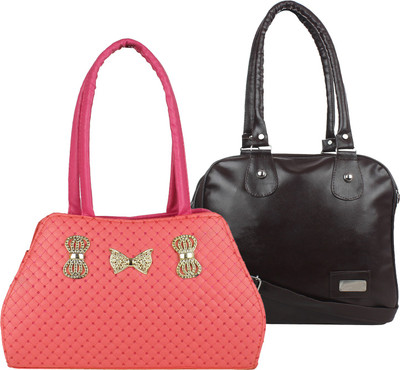 

Element Cart Hand-held Bag(Brown, Pink)