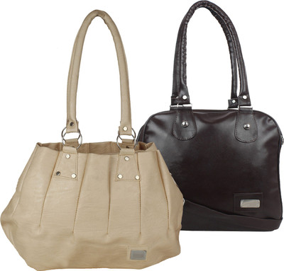 

Fillin Cart Shoulder Bag(Brown, Beige), Beige;brown