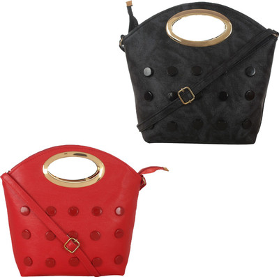 

Fillin Cart Hand-held Bag(Red, Black), Black;red