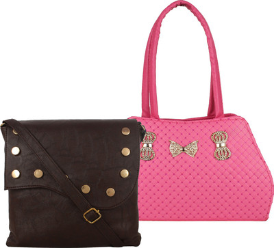 

Element Cart Sling Bag(Brown, Pink)