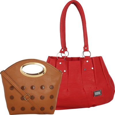 

Fillin Cart Shoulder Bag(Brown, Red)