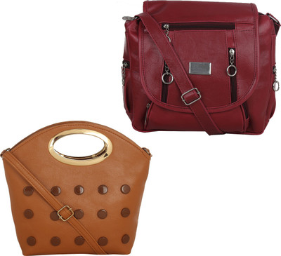 

Fillin Cart Sling Bag(Brown, Maroon)