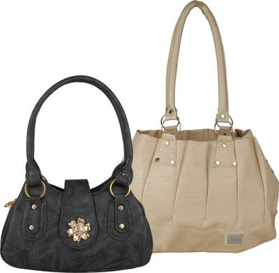 

Element Cart Hand-held Bag(Beige, Black)
