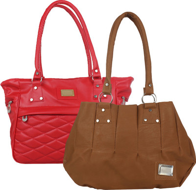 

Fillin Cart Shoulder Bag(Brown, Red)
