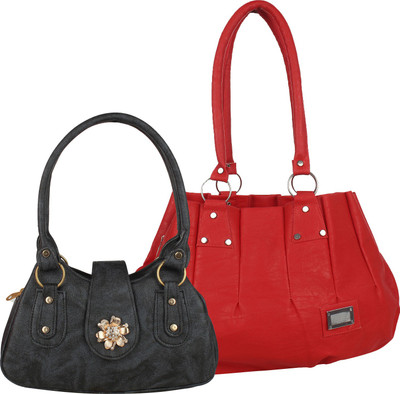 

Fillin Cart Shoulder Bag(Red, Brown), Brown;red