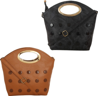 

Element Cart Hand-held Bag(Brown, Black), Black;brown