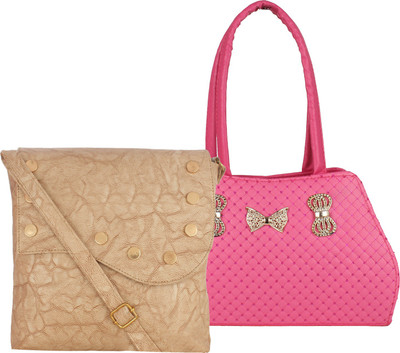 

Fillin Cart Sling Bag(Beige, Pink)